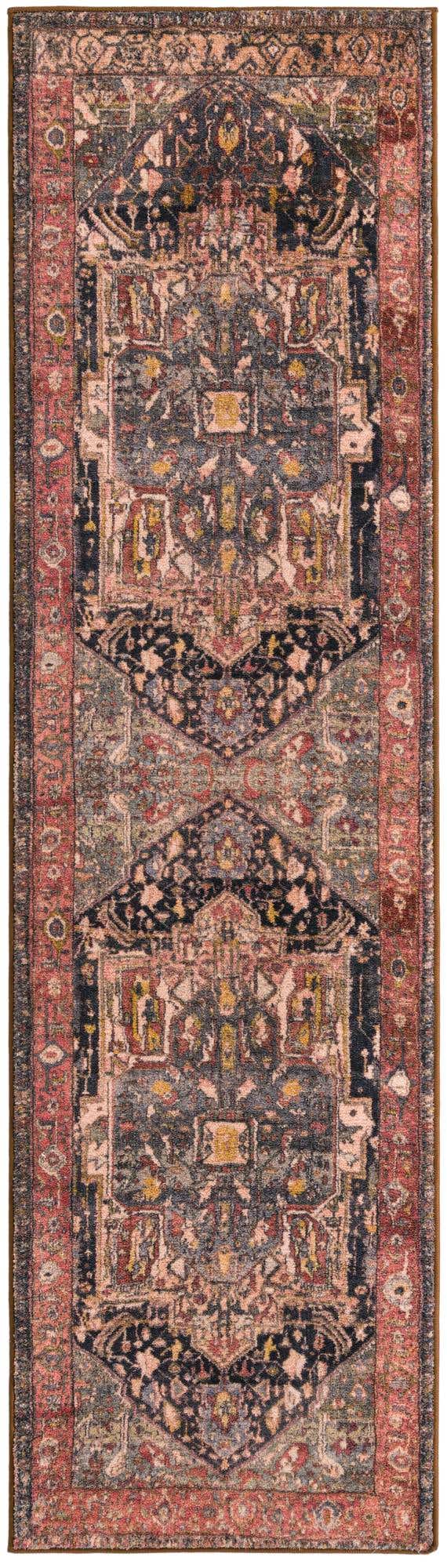 Washable Muted Rust 2' 2 x 7' 10 Medina Runner Area Rug Easy to Clean Stain Resistant & Durable Polyester Classic Carpet for Home Decor & Design for Sale at Rug Engine