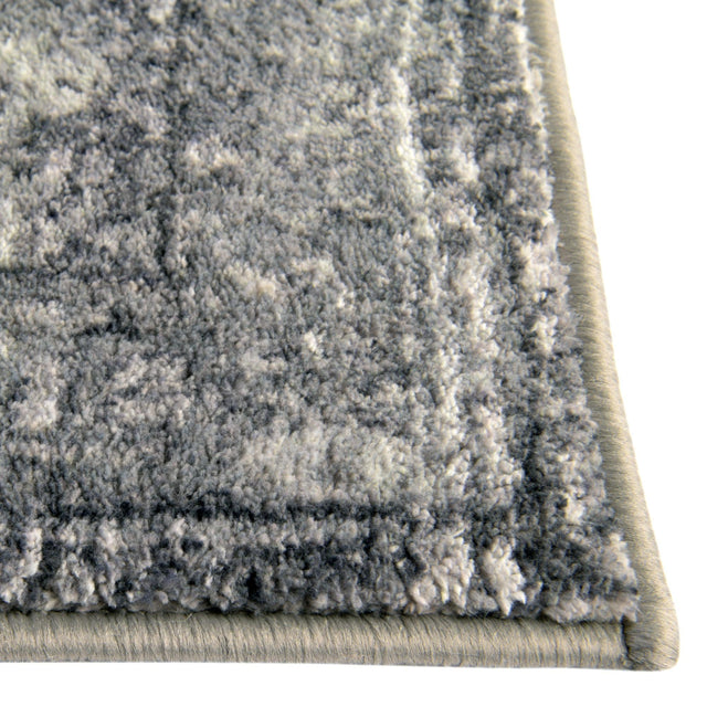 Washable Steel Gray 4' 4 x 6' Medina Rectangle Area Rug Easy to Clean Stain Resistant & Durable Polyester Classic Carpet for Home Decor & Design for Sale at Rug Engine