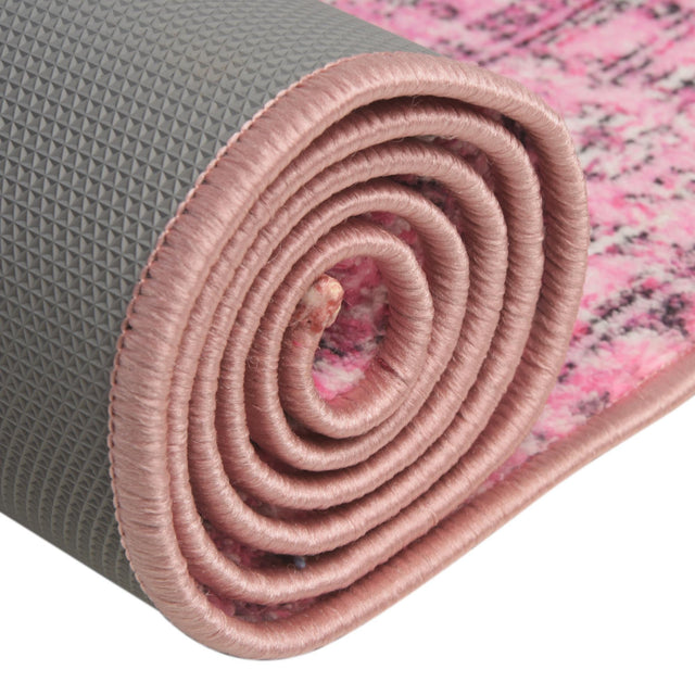 Washable Plumrose Pink 7' 10 x 10' 4 Medina Rectangle Area Rug Easy to Clean Stain Resistant & Durable Polyester Classic Carpet for Home Decor & Design for Sale at Rug Engine