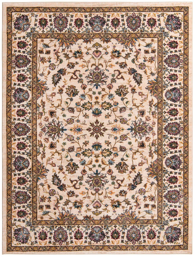 Washable Ivory 7' 10 x 10' 4 Medina Rectangle Area Rug Easy to Clean Stain Resistant & Durable Polyester Classic Carpet for Home Decor & Design for Sale at Rug Engine