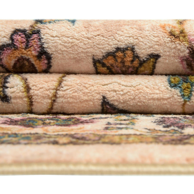 Washable Ivory 7' 10 x 7' 10 Medina Square Area Rug Easy to Clean Stain Resistant & Durable Polyester Classic Carpet for Home Decor & Design for Sale at Rug Engine