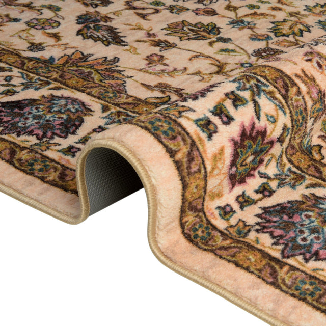 Washable Ivory 2' 2 x 10' Medina Runner Area Rug Easy to Clean Stain Resistant & Durable Polyester Classic Carpet for Home Decor & Design for Sale at Rug Engine
