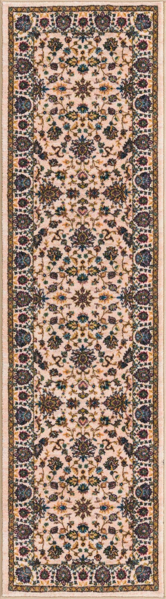 Washable Ivory 2' 2 x 7' 10 Medina Runner Area Rug Easy to Clean Stain Resistant & Durable Polyester Classic Carpet for Home Decor & Design for Sale at Rug Engine