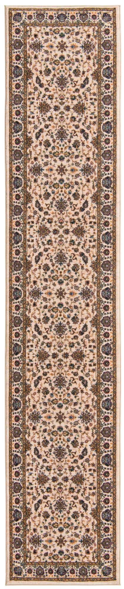 Washable Ivory 2' 7 x 13' Medina Runner Area Rug Easy to Clean Stain Resistant & Durable Polyester Classic Carpet for Home Decor & Design for Sale at Rug Engine