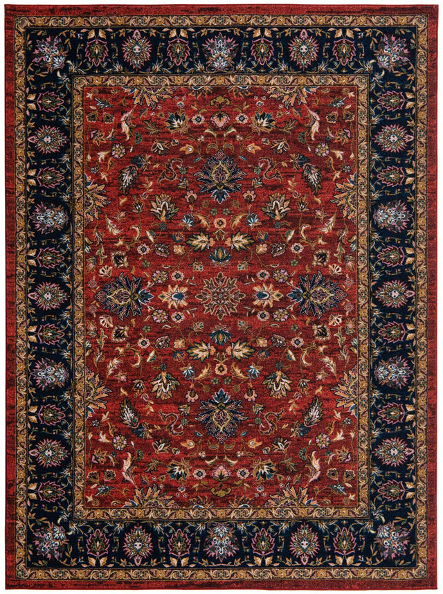 Washable Classic Red 7' 10 x 10' 4 Medina Rectangle Area Rug Easy to Clean Stain Resistant & Durable Polyester Classic Carpet for Home Decor & Design for Sale at Rug Engine