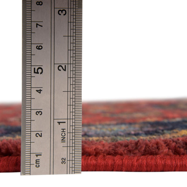 Washable Classic Red 6' 7 x 9' Medina Rectangle Area Rug Easy to Clean Stain Resistant & Durable Polyester Classic Carpet for Home Decor & Design for Sale at Rug Engine