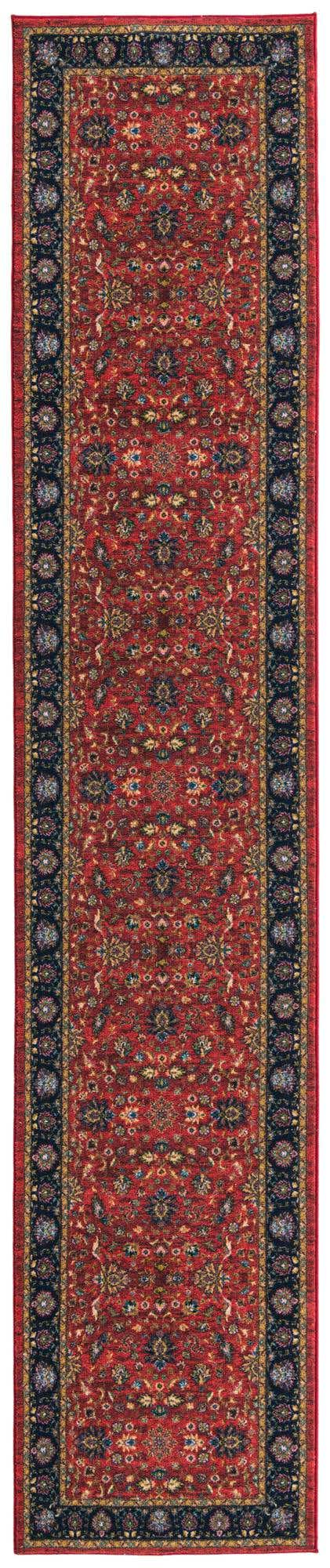 Washable Classic Red 2' 7 x 13' Medina Runner Area Rug Easy to Clean Stain Resistant & Durable Polyester Classic Carpet for Home Decor & Design for Sale at Rug Engine