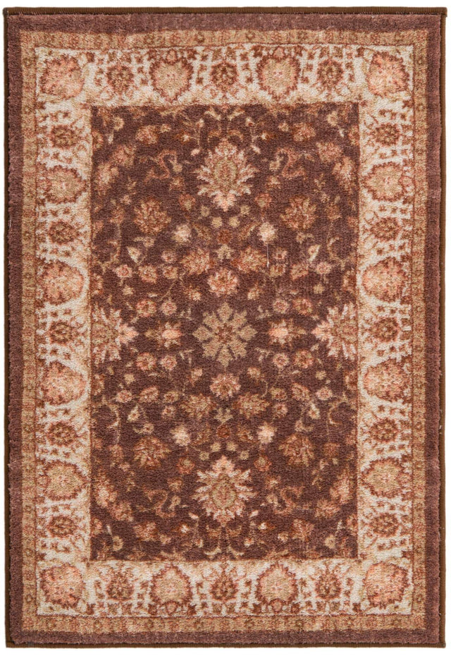 Washable Coffee Brown 2' 2 x 3' Medina Rectangle Area Rug Easy to Clean Stain Resistant & Durable Polyester Classic Carpet for Home Decor & Design for Sale at Rug Engine