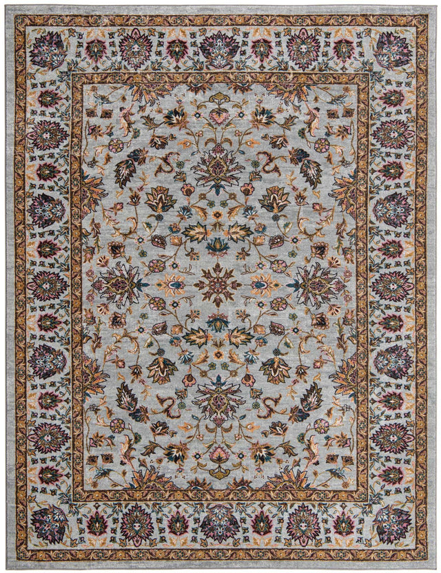 Washable Cloud Gray 7' 10 x 10' 4 Medina Rectangle Area Rug Easy to Clean Stain Resistant & Durable Polyester Classic Carpet for Home Decor & Design for Sale at Rug Engine