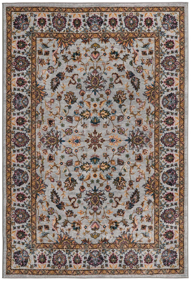 Washable Cloud Gray 5' 3 x 7' 9 Medina Rectangle Area Rug Easy to Clean Stain Resistant & Durable Polyester Classic Carpet for Home Decor & Design for Sale at Rug Engine