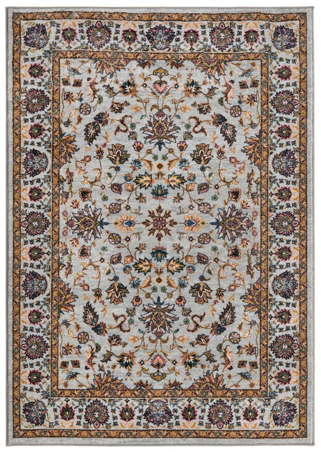 Washable Cloud Gray 4' 4 x 6' Medina Rectangle Area Rug Easy to Clean Stain Resistant & Durable Polyester Classic Carpet for Home Decor & Design for Sale at Rug Engine