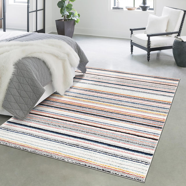 Ivory 7' 10 x 10' Tagine Rectangle Area Rug Durable 100% Polyester Modern Unique Easy Clean Carpet for Indoor Home Decor for Sale at Rug Engine
