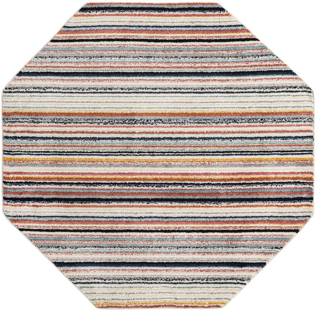 Ivory 7' 10 x 7' 10 Tagine Octagon Area Rug Durable 100% Polyester Modern Unique Easy Clean Carpet for Indoor Home Decor for Sale at Rug Engine