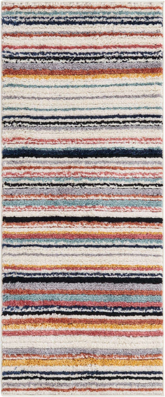 Ivory 2' x 5' Tagine Runner Area Rug Durable 100% Polyester Modern Unique Easy Clean Carpet for Indoor Home Decor for Sale at Rug Engine
