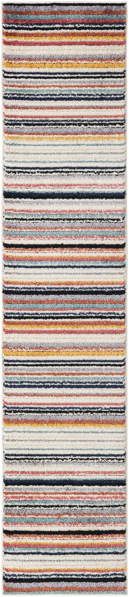 Ivory 2' x 10' Tagine Runner Area Rug Durable 100% Polyester Modern Unique Easy Clean Carpet for Indoor Home Decor for Sale at Rug Engine