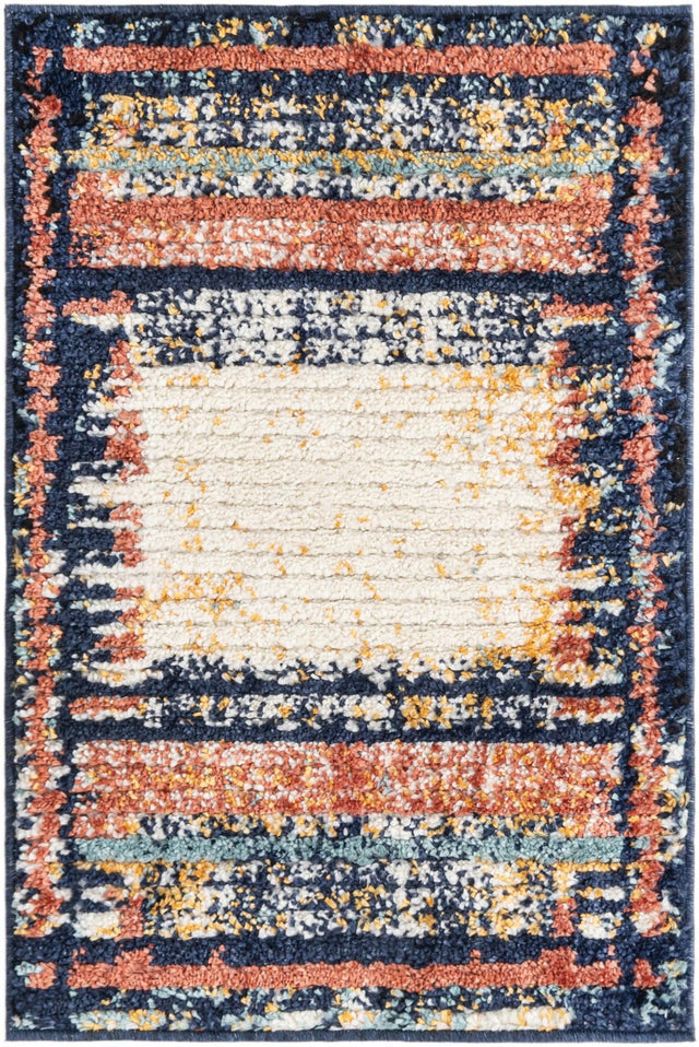 Multicolor 2' x 3' Tagine Rectangle Area Rug Durable 100% Polyester Modern Unique Easy Clean Carpet for Indoor Home Decor for Sale at Rug Engine