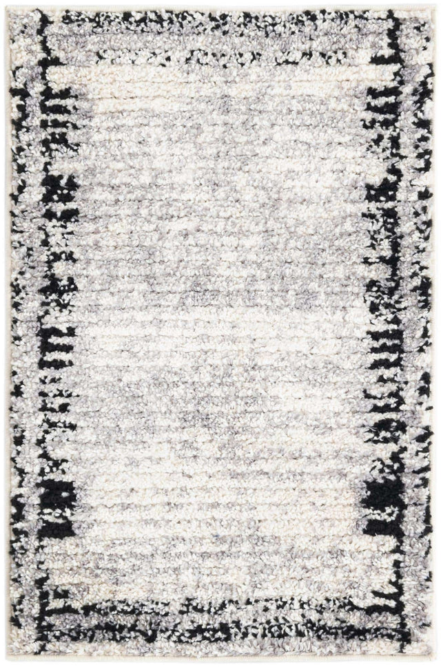 Black and White 2' x 3' Tagine Rectangle Area Rug Durable 100% Polyester Modern Unique Easy Clean Carpet for Indoor Home Decor for Sale at Rug Engine
