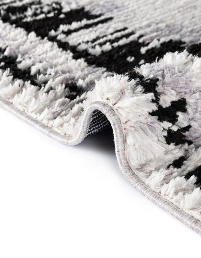 Black and White 7' 10 x 7' 10 Tagine Octagon Area Rug Durable 100% Polyester Modern Unique Easy Clean Carpet for Indoor Home Decor for Sale at Rug Engine