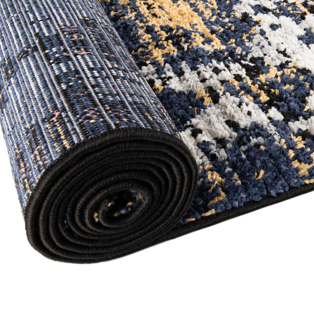 Blue 5' 3 x 5' 3 Tagine Octagon Area Rug Durable 100% Polyester Modern Unique Easy Clean Carpet for Indoor Home Decor for Sale at Rug Engine