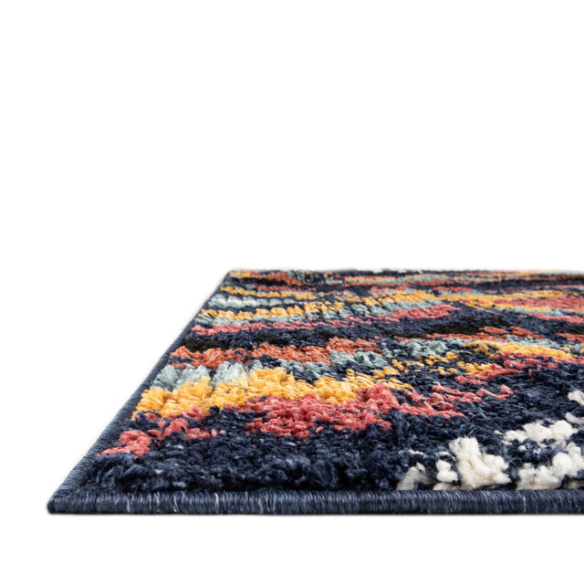 Blue 7' 10 x 7' 10 Tagine Square Area Rug Durable 100% Polyester Modern Unique Easy Clean Carpet for Indoor Home Decor for Sale at Rug Engine