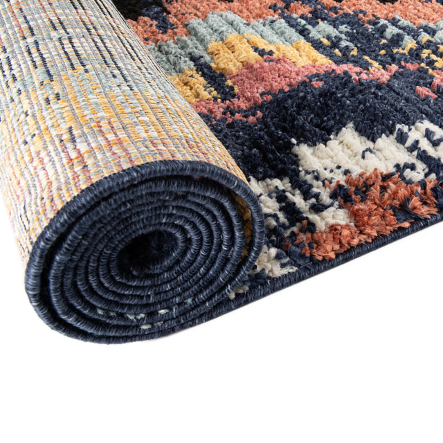 Blue 7' 10 x 7' 10 Tagine Octagon Area Rug Durable 100% Polyester Modern Unique Easy Clean Carpet for Indoor Home Decor for Sale at Rug Engine