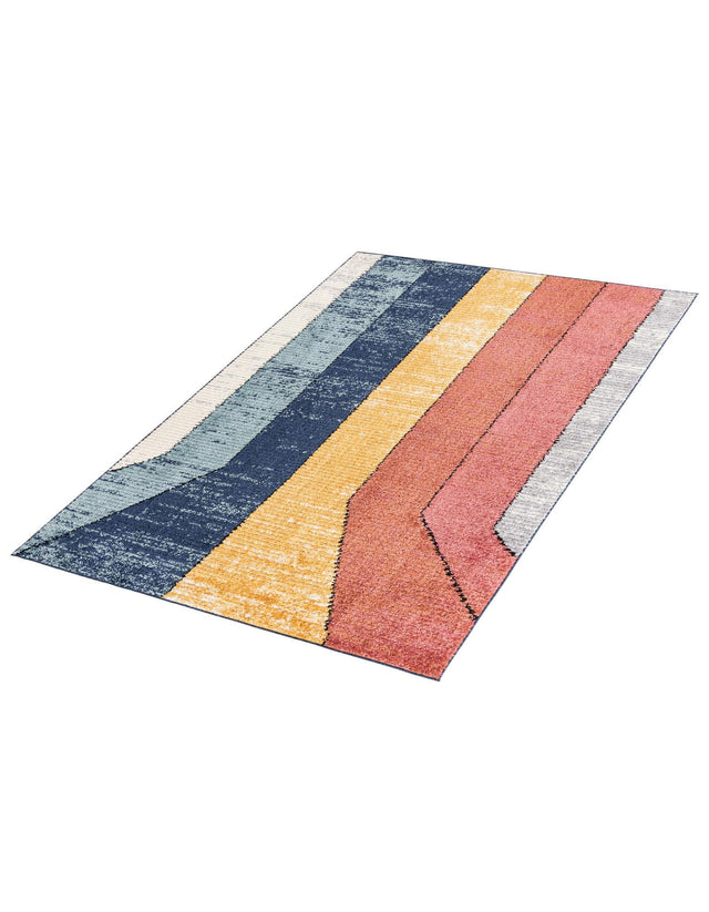 Multicolor 6' x 9' Tagine Rectangle Area Rug Durable 100% Polyester Modern Unique Easy Clean Carpet for Indoor Home Decor for Sale at Rug Engine