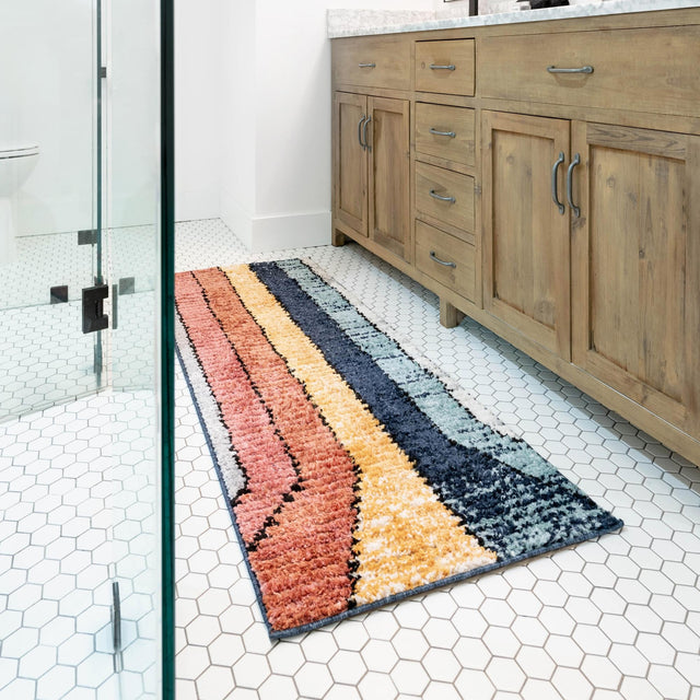 Multicolor 2' 7 x 12' Tagine Runner Area Rug Durable 100% Polyester Modern Unique Easy Clean Carpet for Indoor Home Decor for Sale at Rug Engine
