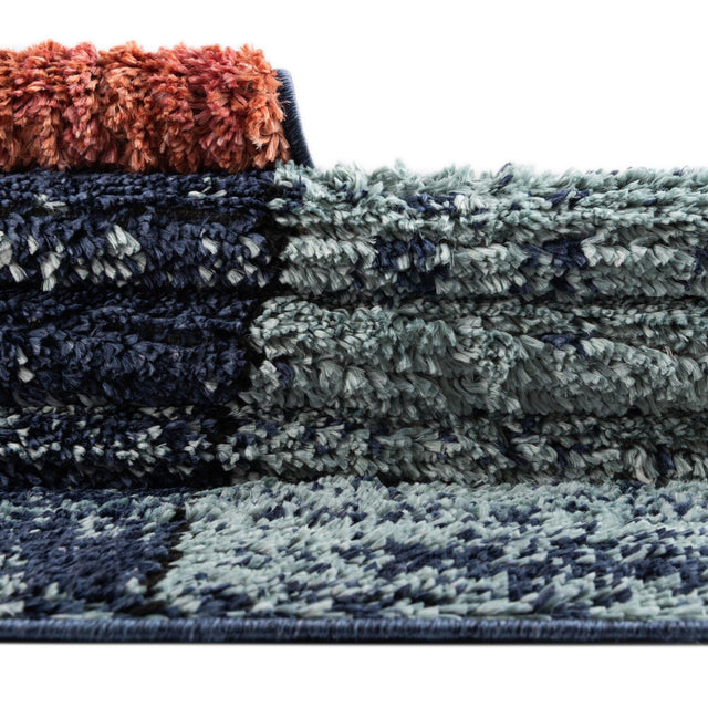 Multicolor 2' 7 x 12' Tagine Runner Area Rug Durable 100% Polyester Modern Unique Easy Clean Carpet for Indoor Home Decor for Sale at Rug Engine