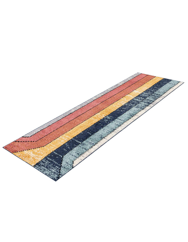 Multicolor 2' 7 x 12' Tagine Runner Area Rug Durable 100% Polyester Modern Unique Easy Clean Carpet for Indoor Home Decor for Sale at Rug Engine