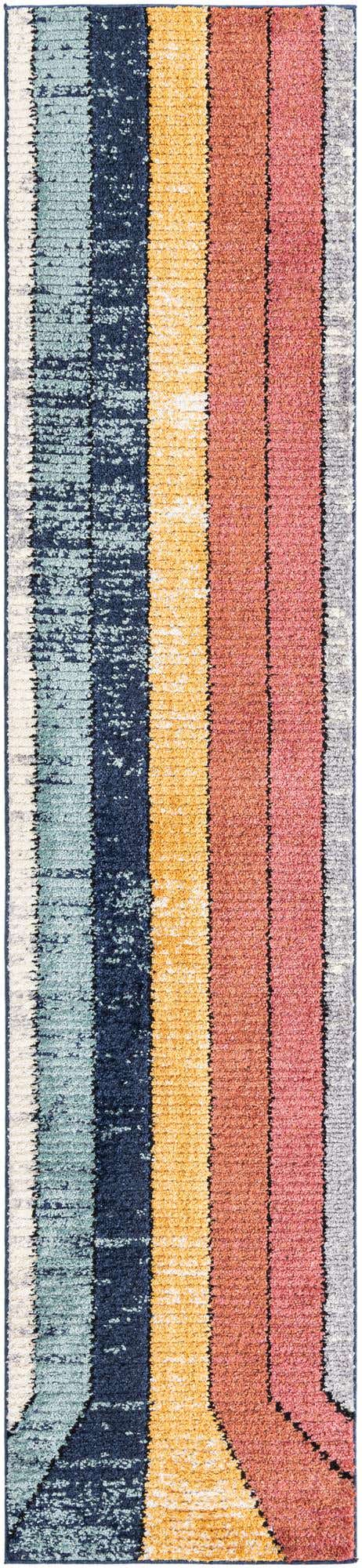 Multicolor 2' 7 x 12' Tagine Runner Area Rug Durable 100% Polyester Modern Unique Easy Clean Carpet for Indoor Home Decor for Sale at Rug Engine