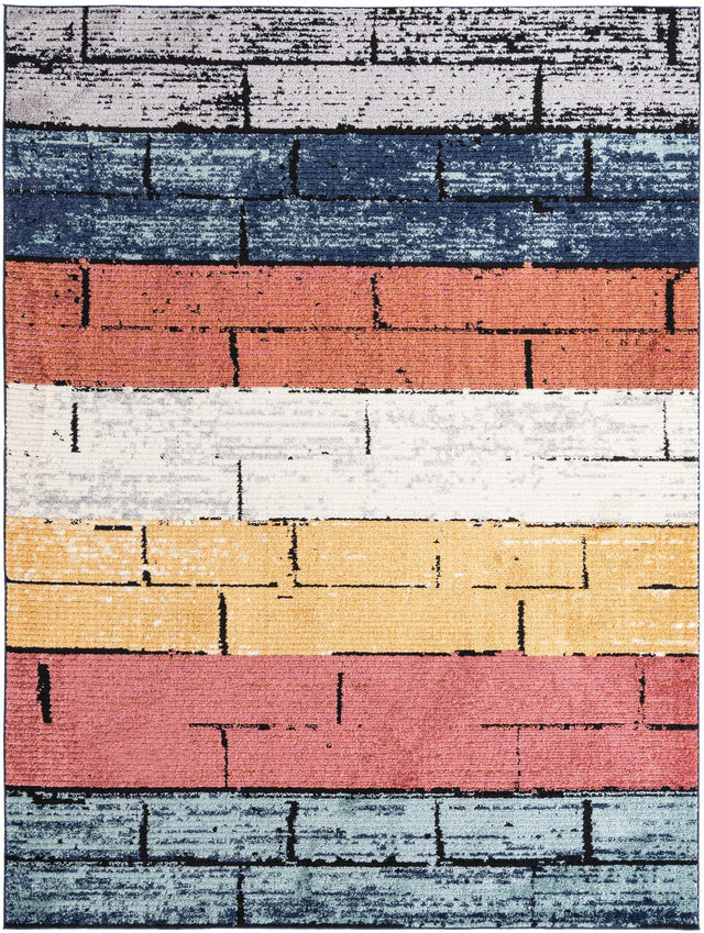 Multicolor 9' x 12' Tagine Rectangle Area Rug Durable 100% Polyester Modern Unique Easy Clean Carpet for Indoor Home Decor for Sale at Rug Engine