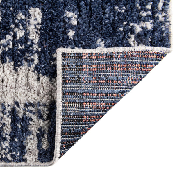Blue 7' 10 x 7' 10 Tagine Octagon Area Rug Durable 100% Polyester Modern Unique Easy Clean Carpet for Indoor Home Decor for Sale at Rug Engine
