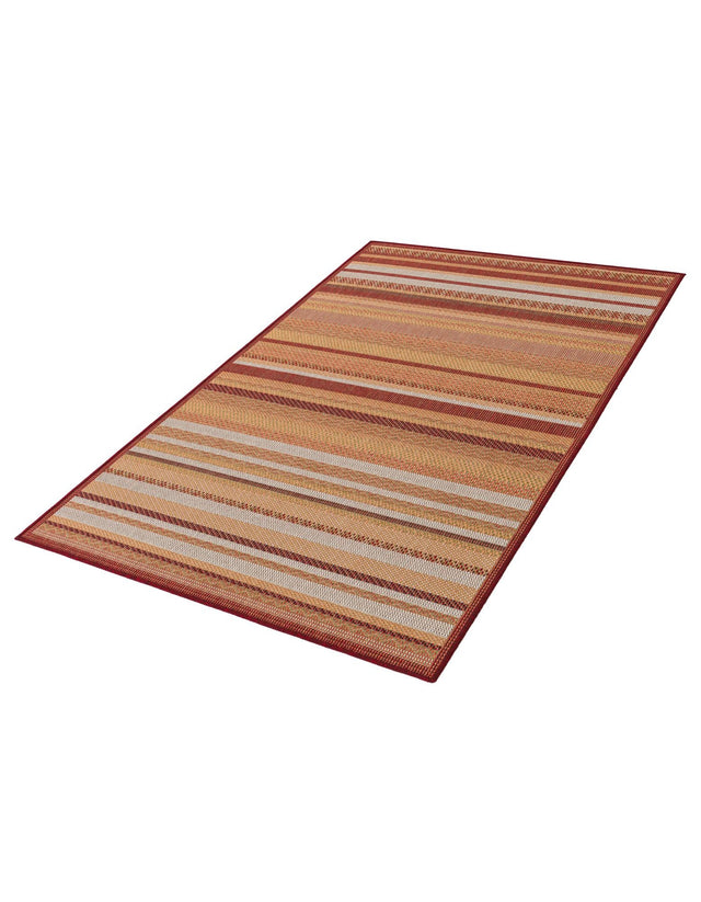 Burgundy 3' 11 x 5' 11 Baja Outdoor Rectangle Area Rug Weather Resistant for Patio, Deck, Terrace, Balcony, Porch 100% Polypropylene Modern Outside Decor for Sale at Rug Engine