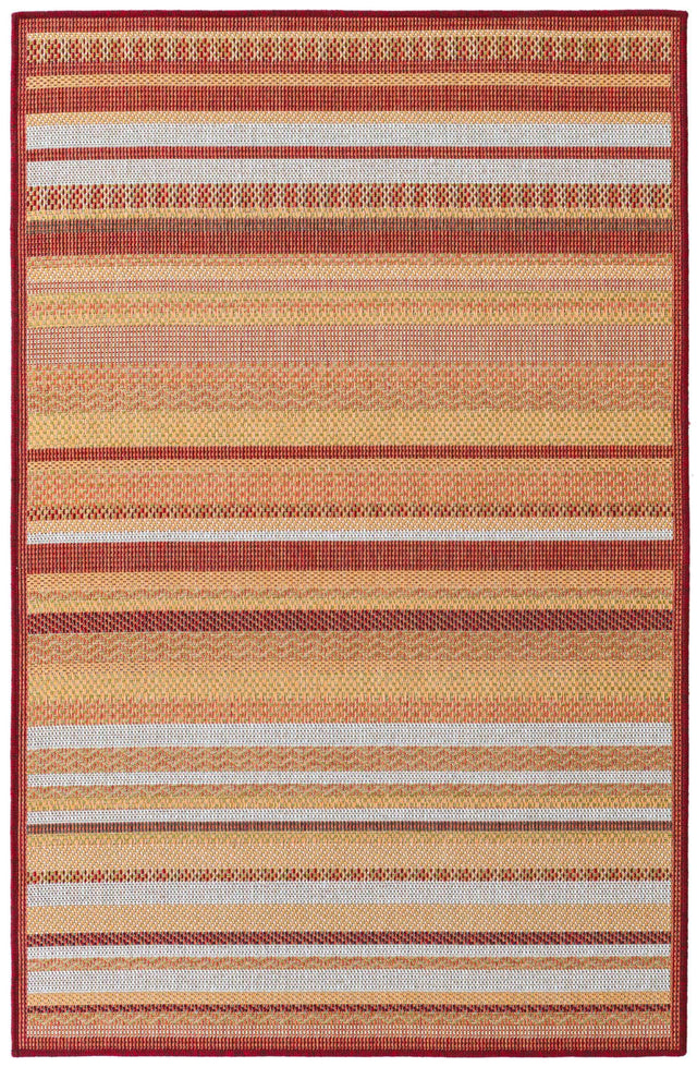 Burgundy 3' 11 x 5' 11 Baja Outdoor Rectangle Area Rug Weather Resistant for Patio, Deck, Terrace, Balcony, Porch 100% Polypropylene Modern Outside Decor for Sale at Rug Engine