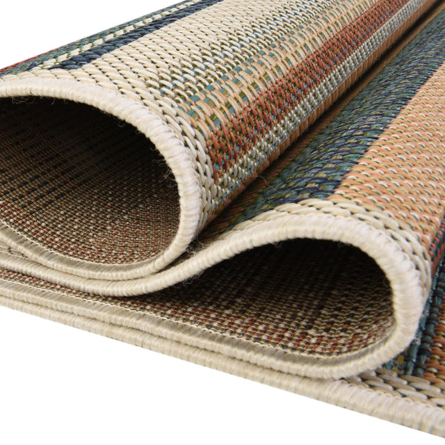 Multicolor 2' x 3' 11 Baja Outdoor Runner Area Rug Weather Resistant for Patio, Deck, Terrace, Balcony, Porch 100% Polypropylene Modern Outside Decor for Sale at Rug Engine