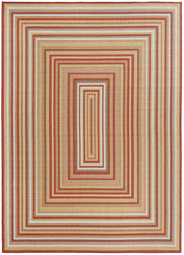 Burgundy 9' x 12' Baja Outdoor Rectangle Area Rug Weather Resistant for Patio, Deck, Terrace, Balcony, Porch 100% Polypropylene Modern Outside Decor for Sale at Rug Engine