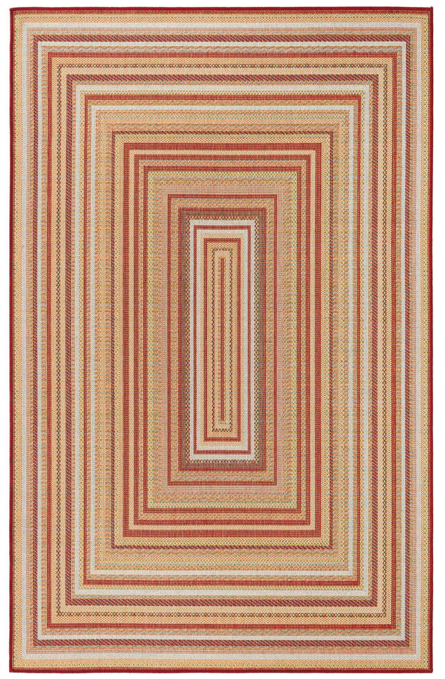 Burgundy 6' x 9' Baja Outdoor Rectangle Area Rug Weather Resistant for Patio, Deck, Terrace, Balcony, Porch 100% Polypropylene Modern Outside Decor for Sale at Rug Engine