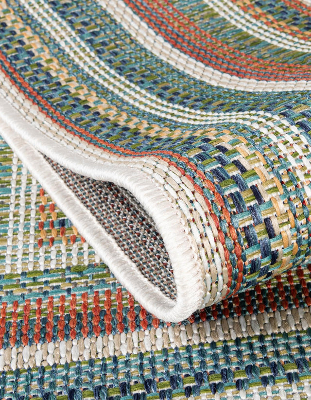 Multicolor 5' 3 x 7' 7 Baja Outdoor Rectangle Area Rug Weather Resistant for Patio, Deck, Terrace, Balcony, Porch 100% Polypropylene Modern Outside Decor for Sale at Rug Engine
