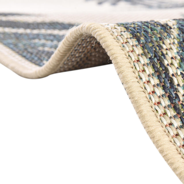 Ivory 5' 3 x 7' 7 Baja Outdoor Rectangle Area Rug Weather Resistant for Patio, Deck, Terrace, Balcony, Porch 100% Polypropylene Modern Outside Decor for Sale at Rug Engine