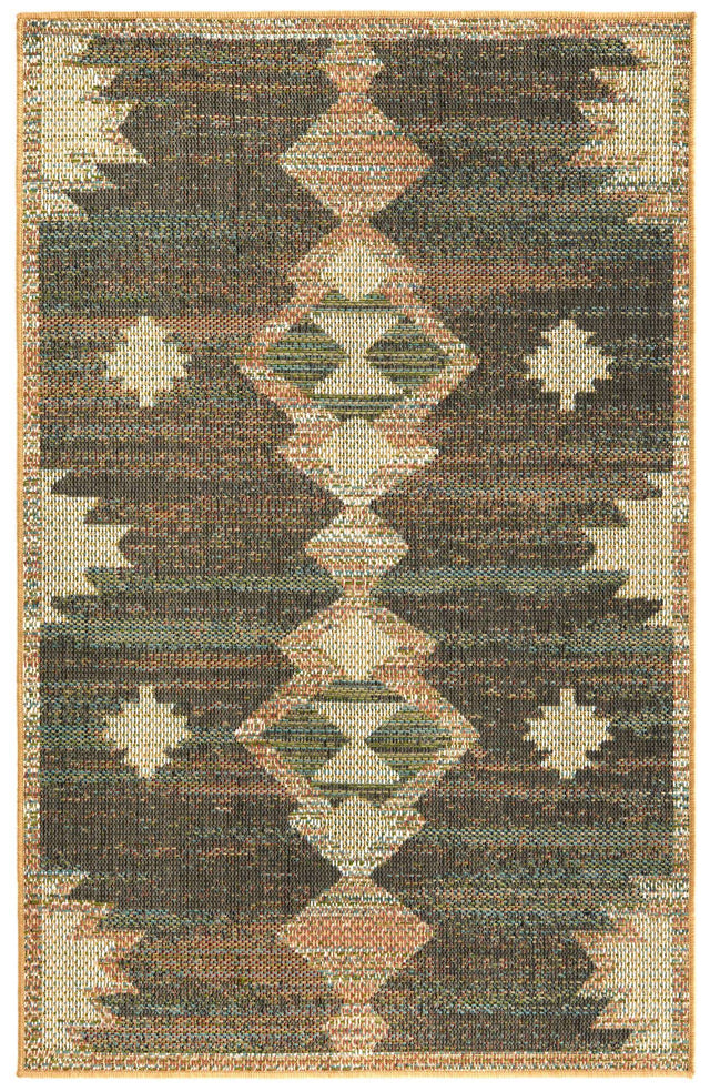 Multicolor 3' 11 x 5' 11 Baja Outdoor Rectangle Area Rug Weather Resistant for Patio, Deck, Terrace, Balcony, Porch 100% Polypropylene Modern Outside Decor for Sale at Rug Engine