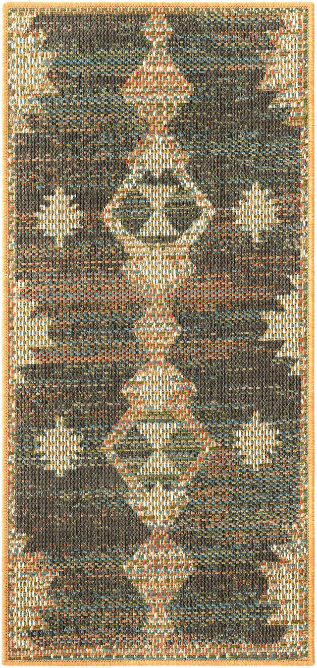 Multicolor 2' x 3' 11 Baja Outdoor Runner Area Rug Weather Resistant for Patio, Deck, Terrace, Balcony, Porch 100% Polypropylene Modern Outside Decor for Sale at Rug Engine
