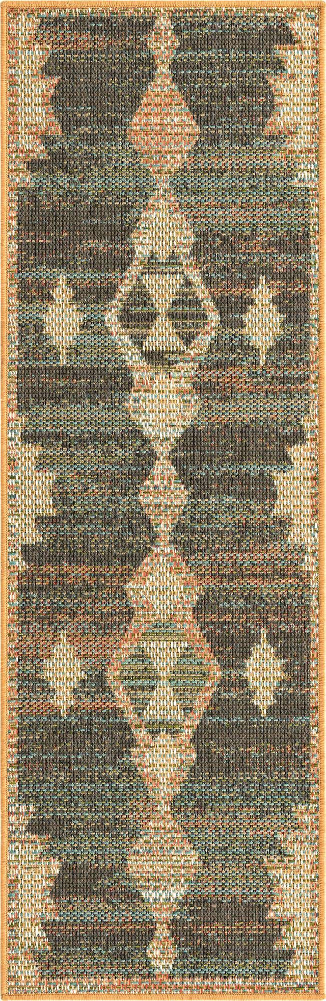Multicolor 2' x 5' 11 Baja Outdoor Runner Area Rug Weather Resistant for Patio, Deck, Terrace, Balcony, Porch 100% Polypropylene Modern Outside Decor for Sale at Rug Engine