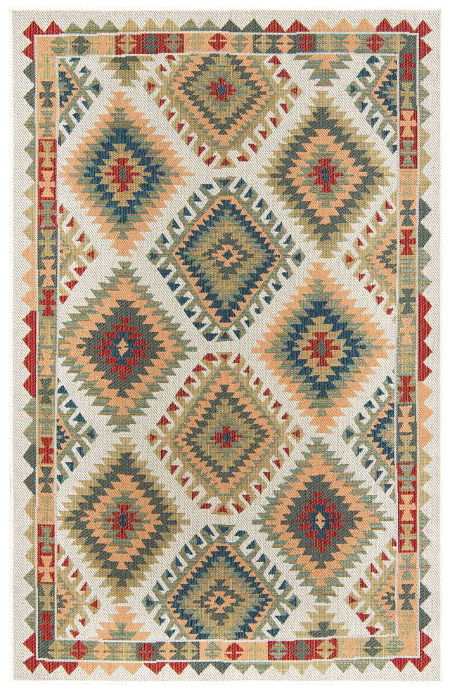 Ivory 6' x 9' Baja Outdoor Rectangle Area Rug Weather Resistant for Patio, Deck, Terrace, Balcony, Porch 100% Polypropylene Modern Outside Decor for Sale at Rug Engine