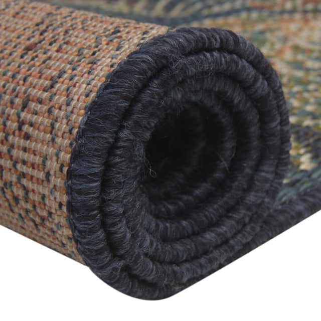 Blue 6' x 9' Baja Outdoor Rectangle Area Rug Weather Resistant for Patio, Deck, Terrace, Balcony, Porch 100% Polypropylene Modern Outside Decor for Sale at Rug Engine