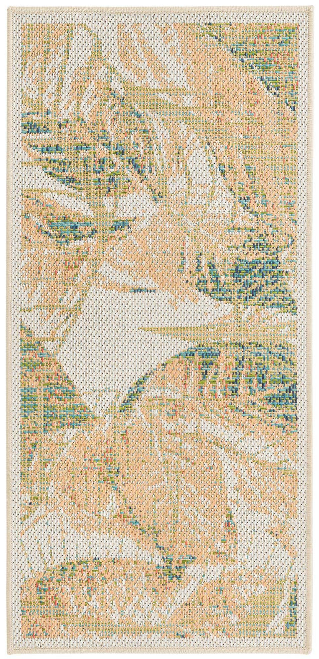 Ivory 2' x 4' Baja Outdoor Runner Area Rug Weather Resistant for Patio, Deck, Terrace, Balcony, Porch 100% Polypropylene Modern Outside Decor for Sale at Rug Engine