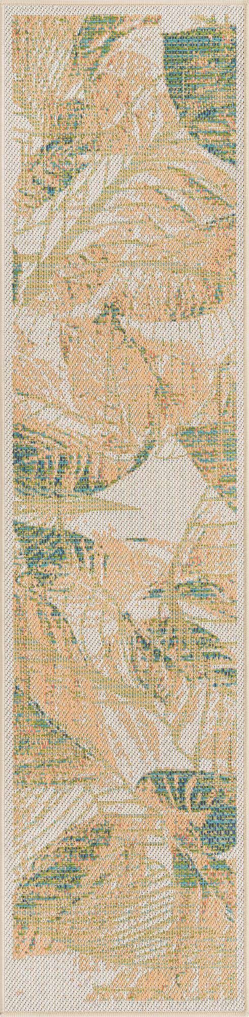 Ivory 2' x 7' 10 Baja Outdoor Runner Area Rug Weather Resistant for Patio, Deck, Terrace, Balcony, Porch 100% Polypropylene Modern Outside Decor for Sale at Rug Engine