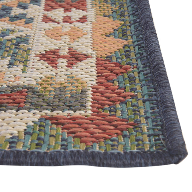 Green 5' 3 x 7' 7 Baja Outdoor Rectangle Area Rug Weather Resistant for Patio, Deck, Terrace, Balcony, Porch 100% Polypropylene Modern Outside Decor for Sale at Rug Engine