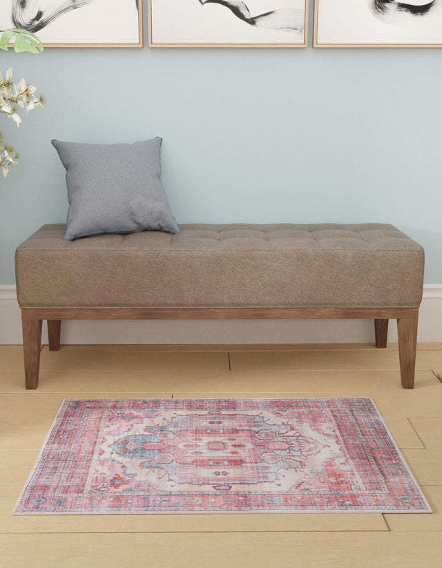 Washable Beige 7' 3 x 10' Maahru Rectangle Area Rug Easy to Clean Stain Resistant & Durable Polyester Chenille Carpet for Living, Dining, Bedrooms, Kitchen for Sale at Rug Engine