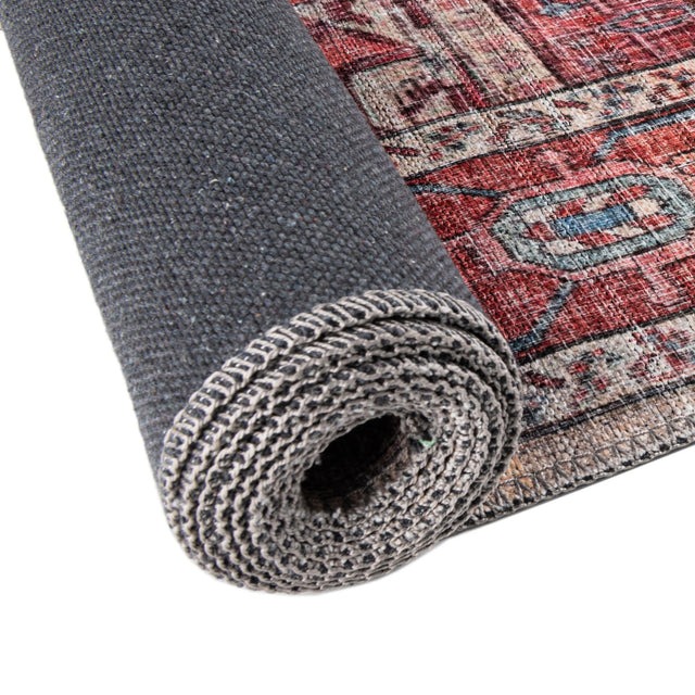Washable Beige 2' x 3' 1 Maahru Oval Area Rug Easy to Clean Stain Resistant & Durable Polyester Chenille Carpet for Living, Dining, Bedrooms, Kitchen for Sale at Rug Engine