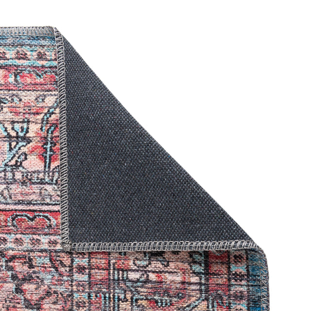 Washable Blue 7' 3 x 7' 3 Maahru Square Area Rug Easy to Clean Stain Resistant & Durable Polyester Chenille Carpet for Living, Dining, Bedrooms, Kitchen for Sale at Rug Engine